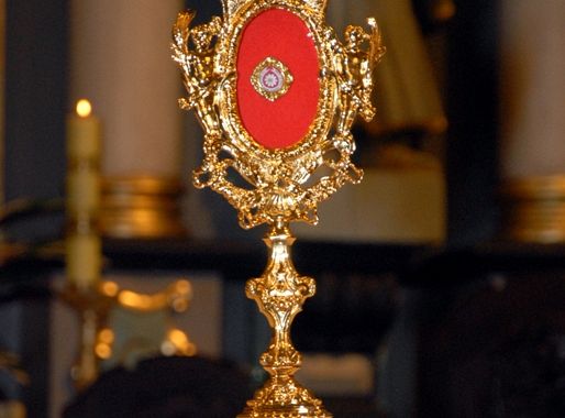 Grafika #1: Uroczystość wprowadzenia Relikwii Krwi bł. Jana Pawła II do Sanktuarium Św. Jakuba Apostoła w Lęborku