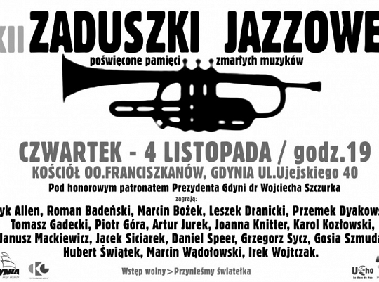 Grafika #1: Zaproszenie: XII Zaduszki Jazzowe w Gdyni