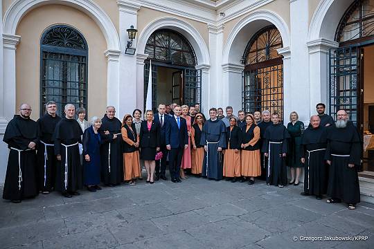 Wizyta Prezydenta RP w Rzymie u Franciszkanów na „Vignii”