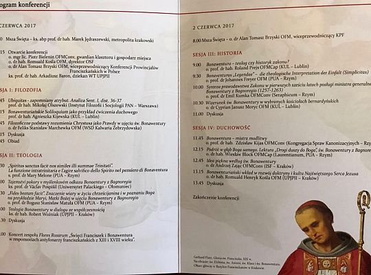 Grafika #1: Konferencja z okazji 800-lecia urodzin św. Bonawentury z Bagnoregio