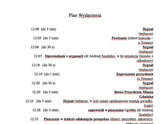 Grafika #0: Zaproszenie: Gdańsk - piszczenie w kościele